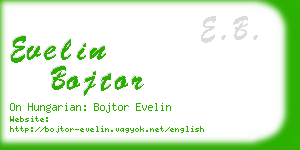 evelin bojtor business card